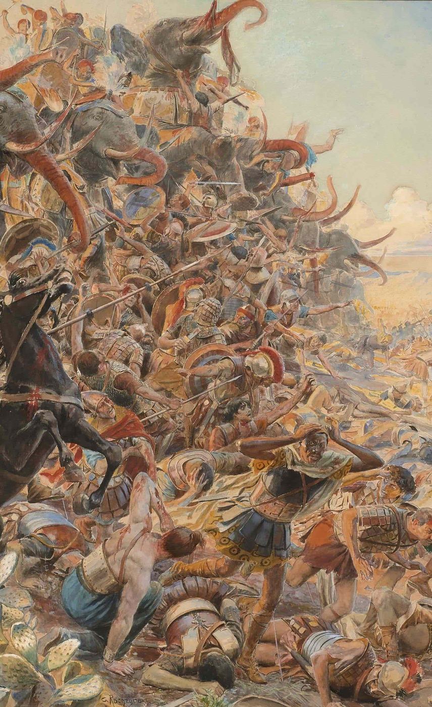 معركة نهر ماكار، لوحة مائية لروشغروس